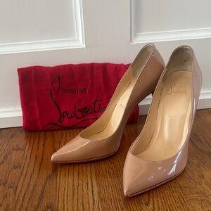 Christian Louboutin Beige Patent Leather Heels